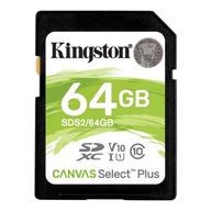 Karta Kingston 64 GB Canvas Select Plus 100 MB/s