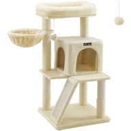 Škrabadlo Cat House Posteľ Tower Tree Beige 96cm