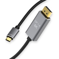 Kábel adaptéra USB-C na Displayport DP 8K 4K 144Hz