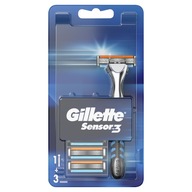 GILLETTE SENZOR 3 holiaci strojček + 3 NÁPLŇKY