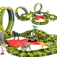 Mega Race Track Dinosaur Car Park XXL Set 244 Auto Elements