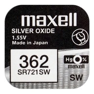 10x strieborná BATÉRIA MAXELL SR 721 SW 362 JAPONSKO