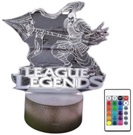 LOL LEAGUE OF LEGENDS XIN ZHAO 3D USB LED LAMPA