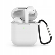 SILIKÓNOVÉ POUZDRO NA AIRPOD APPLE 1/2 BIELE