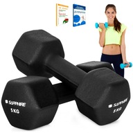 NEOPRÉNOVÉ činky činky 2x5KG fitness SET 10kg POHYBOVÉ ZÁVAHY