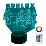 Stolná nočná lampa pre deti Roblox Crew 3D Illuminated + diaľkové ovládanie