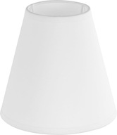 Tienidlo na nočnú lampu, kužeľ, biele, lesklé, 15 cm