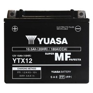 YUASA YTX12-BS 12V 10,5AH 180A ŠTARTOVANÁ!!!