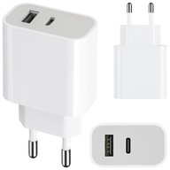 Rýchlonabíjačka dvojitá USB-C kocka 20W rýchle nabíjanie