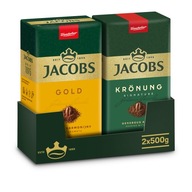 Jacobs Gold a Kronung súprava mletej kávy 1kg