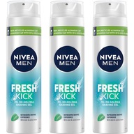 NIVEA MEN Fresh Kick gél na holenie 200 ml x 3 ks