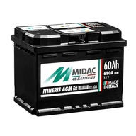 MIDAC AGM START&STOP BATÉRIA 60Ah 680A