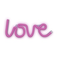 Neónové LED batérie LOVE Pink + USB Forever Light