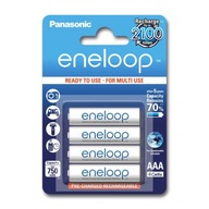 4x JAPONSKÝ PANASONIC ENELOOP MCCE R03/R3/AAA BOX