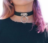 KOLUCHO Leather Choker Punkový obojok N52