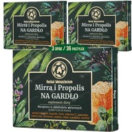 Pastilky MIRRA a PROPOLIS NA KRČNE, 3 balenia.