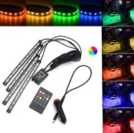 RGB LED pásik do auta 12V na DIAĽKOVÉ OVLÁDANIE