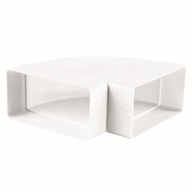 Horizontálne koleno 204X60 mm, 90 stupňov, biela VENTS