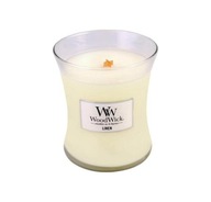 Woodwick Stredná ľanová sviečka Fresh Wash 275 g