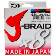 Daiwa Multi COLOR J-BRAID X8 oplet 0,24MM 300M 12755-124