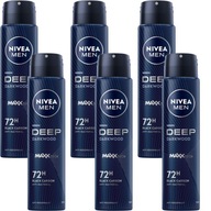 NIVEA MEN Pánsky antiperspirant Hlboký sprej 6x250ml