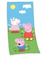 Plážová osuška 75x150 Peppa Pig modrozelená