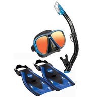 TUSA Powerview Mirror Mask+Snorchel+Plutvy UF21 veľkosť 40-46 čierno-modrá