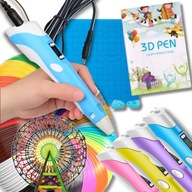 SÚPRAVA 3D BALLPOINT + PLA NÁPLNE 110 METROV FARBY NOTEBOOK ZDARMA