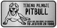 Pozor Dog Nerezová doska Pitbull