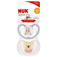 NUK cumlík 0-6m Space Macko Pú, balenie 2 ks, 10175249