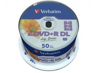 DVD+R Verbatim 8,5 GB X8 Double Layer Print (50 vretenové)