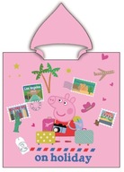 Obliečka na pončo pre dieťa Peppa Pig s kapucňou plážové pončo 55x110