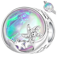 CHARMS OCEAN strieborná 925 opalizujúca korálka hviezdica morské kúzlo pr S925