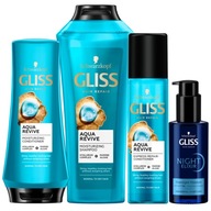 Gliss Aqua Revive vlasová kozmetika Set Shampoo Conditioner Serum 4ks