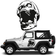 AUTO NÁLEPKA JEEP OFFROAD SKULL 58x75 VEĽKÁ