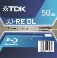 TDK BD-RE DL 50GB Potlačiteľné 1 ks.