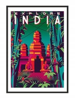 OBRAZOVÝ PLAGÁT V RÁME 33x43 cm India P1271