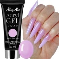 MOLLYNAILS Stavebný akrylový gél 30g Polygél Acrylgel Wild Orchid Purple