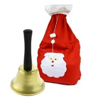 Veľký červený kovový BELL BELL, nevyhnutné doplnky pre Santa Clausa