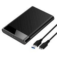 POUZDRO HDD 2.5 ALU USB 3.0 SATA KÁBEL POUZDRA