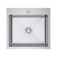 Inox Oceľový drez 48x45 Sifón