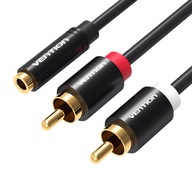 VENTION KÁBEL PREdlžovací kábel MINI KONEKTOR 3,5MM NA 2X RCA CINCH STEREO 2M