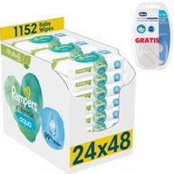 PAMPERS HARMONIE AQUA 99% VODA VLHČENÉ Utierky PRE BOJČATÁ 48 KS