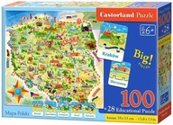 Castorland Puzzle 100 ks Náučná mapa Poľska