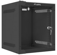 6U závesná RACK skriňa 10" PALCE 280x310 Sklenená inštalácia dverí čierna