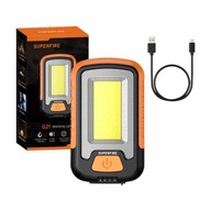 SUPERFIRE VÝKONNÁ LED COB DIELENSKÁ LAMPA NABÍJACIA POWERBANK