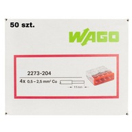 WAGO RÝCHLOSPOJKA 4x0,5-2,5mm2 2273-204 50 ks