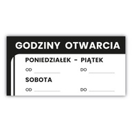 Plaketa s otváracími hodinami 30x15cm, umývateľná