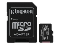 KINGSTON MEMORY CARD 128GB Class 10 s adaptérom