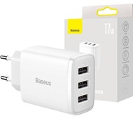 Nástenná nabíjačka 3xUSB 5V 2,4A max 17W BASEUS